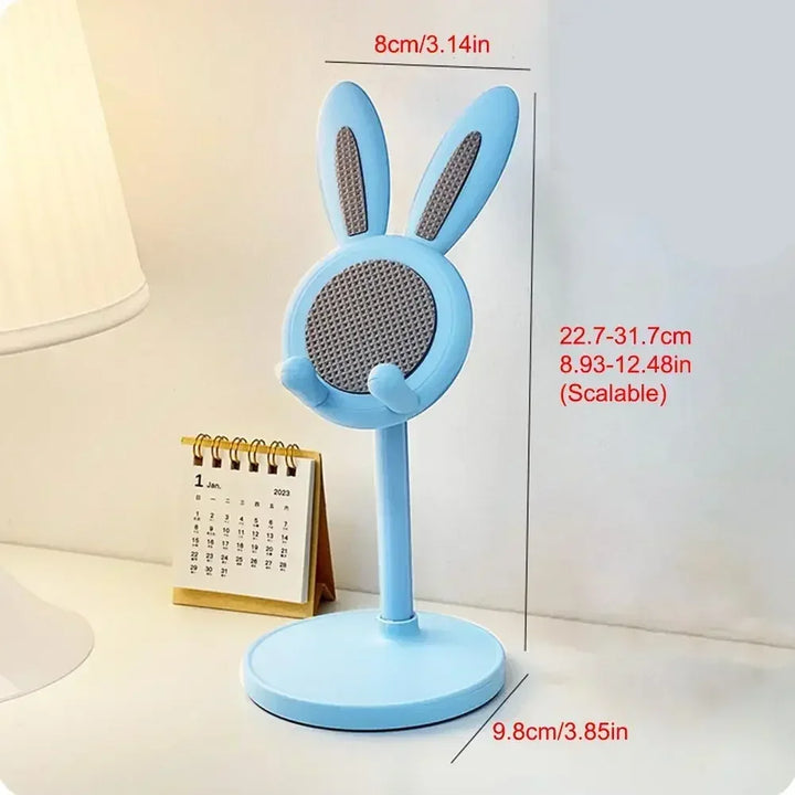 Cell Phone Stand,Angle Height Adjustable Bunny Phone Stand for Desk,Cute Rabbit Phone Holder Stand for Desk Mobile universal