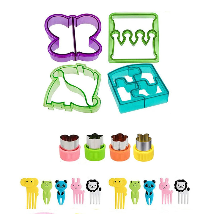 Sandwich Cutters Set for Children Food Cookie Bread Mold Maker Fruit and Vegetable Shapes Cutting Mould Baking Tools for Kids