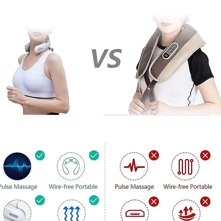 Neck Massage Machine 4 Head And Neck Protection Heating Machines Breathing Light Vibration Hot Compress Cervical Spine Machine