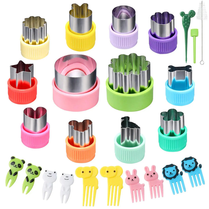 Sandwich Cutters Set for Children Food Cookie Bread Mold Maker Fruit and Vegetable Shapes Cutting Mould Baking Tools for Kids