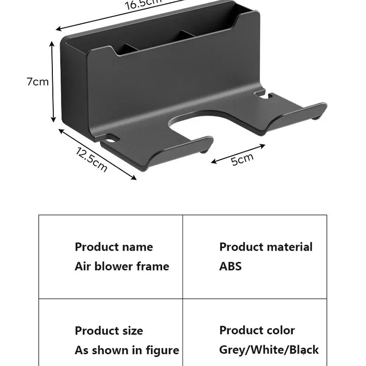 Wall Mounted Hair Dryer Holder For Dyson Bathroom Shelf without Drilling Plastic Hair dryer stand Bathroom Organizer