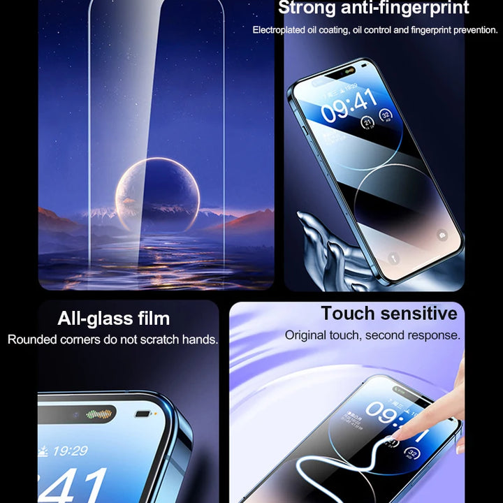 3Pcs Tempered Glass For iPhone 14 13 15 11 16 Pro Max Screen Protector for iPhone 15 Plus XR X XS Max 6 8 7 Plus SE 2020 Glass