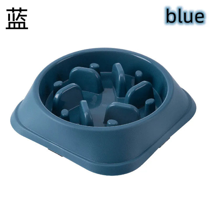 Pet Cat Dog Slow Food Bowl Fat Help Healthy Round Anti-choking Thickened And Non-slip Multiple Colors Shapes