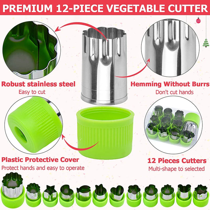 Sandwich Cutters Set for Children Food Cookie Bread Mold Maker Fruit and Vegetable Shapes Cutting Mould Baking Tools for Kids