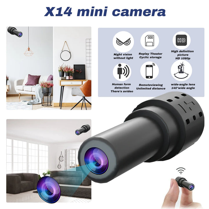 HD 1080P Mini WiFi Camera Indoor Safety Security Surveillance Camera Human Night Vision Remote Viewing Detection Video Recorder