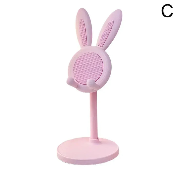 Cell Phone Stand,Angle Height Adjustable Bunny Phone Stand for Desk,Cute Rabbit Phone Holder Stand for Desk Mobile universal