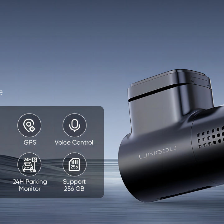 LINGDU D100 Dash Cam 2K 1440P Car DVR WiFi Built in GPS Voice Control 24H Parking Monitor Night Vision