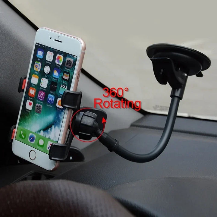 360 Rotate Sucker Car Phone Holder Flexible Mount Stand Mobile Cell Support For IPhone Samsung Xiaomi Clip Phone Holder In Tools