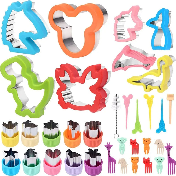 Sandwich Cutters Set for Children Food Cookie Bread Mold Maker Fruit and Vegetable Shapes Cutting Mould Baking Tools for Kids