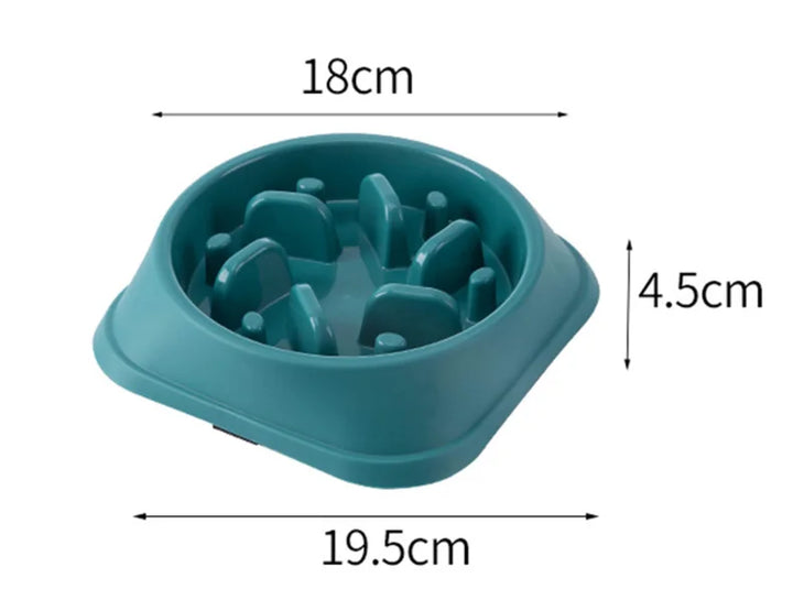 Pet Cat Dog Slow Food Bowl Fat Help Healthy Round Anti-choking Thickened And Non-slip Multiple Colors Shapes