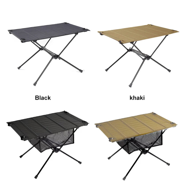 WESTTUNE Camping Folding Table Lightweight 1680D Oxford Roll-Up Table Portable Aluminum Alloy Tourist Tables for Outdoor Picnic