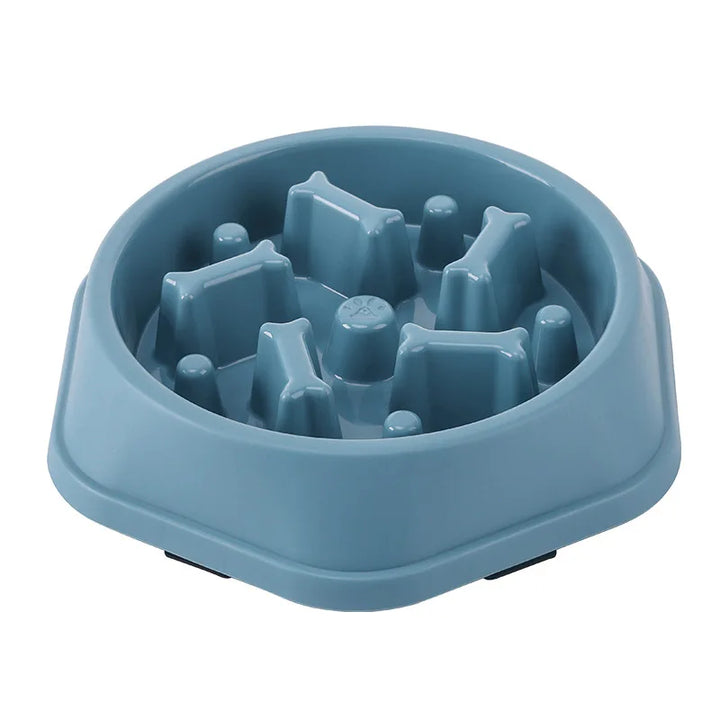 Pet Cat Dog Slow Food Bowl Fat Help Healthy Round Anti-choking Thickened And Non-slip Multiple Colors Shapes