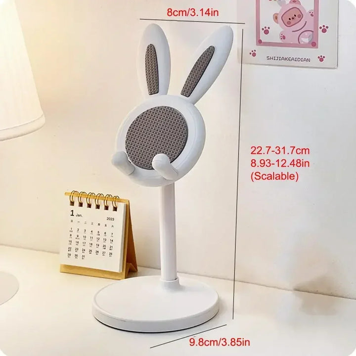 Cell Phone Stand,Angle Height Adjustable Bunny Phone Stand for Desk,Cute Rabbit Phone Holder Stand for Desk Mobile universal