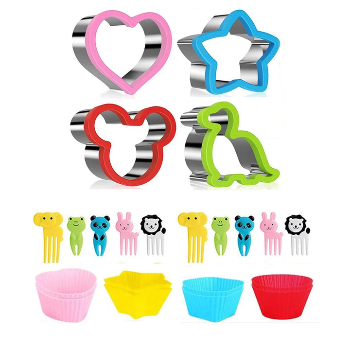 Sandwich Cutters Set for Children Food Cookie Bread Mold Maker Fruit and Vegetable Shapes Cutting Mould Baking Tools for Kids