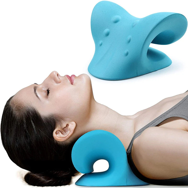 Neck Shoulder Stretcher Relaxer Cervical Chiropractic Traction Device Massage Pillow for Pain Relief Cervical Spine Alignment