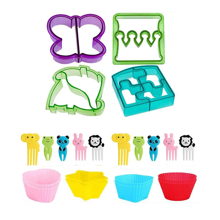 Sandwich Cutters Set for Children Food Cookie Bread Mold Maker Fruit and Vegetable Shapes Cutting Mould Baking Tools for Kids