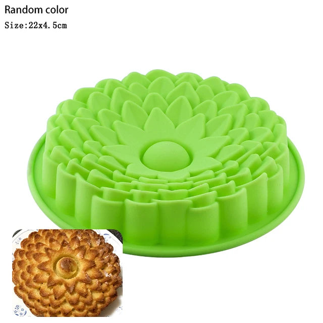 3D Shape Random Color Silicone Pastry Cake Mold DIY Baking Dessert Mousse Cake Baking Tools Art Cake Baking Tray Tool Model