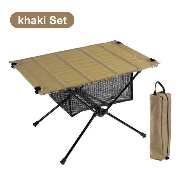 WESTTUNE Camping Folding Table Lightweight 1680D Oxford Roll-Up Table Portable Aluminum Alloy Tourist Tables for Outdoor Picnic