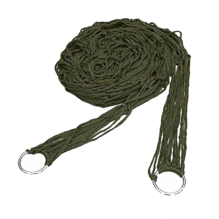 2024 Outdoor Hammock With Hammock Straps Nylon Rope Meshy Hangmat Camping Survival Travel Sleeping Net Bed Outdoor Tool Supplies