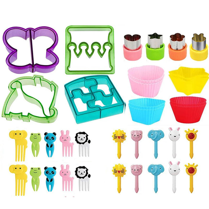 Sandwich Cutters Set for Children Food Cookie Bread Mold Maker Fruit and Vegetable Shapes Cutting Mould Baking Tools for Kids