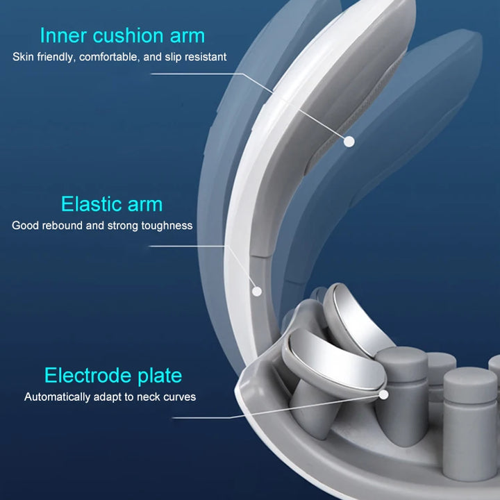 Neck Massage Machine 4 Head And Neck Protection Heating Machines Breathing Light Vibration Hot Compress Cervical Spine Machine