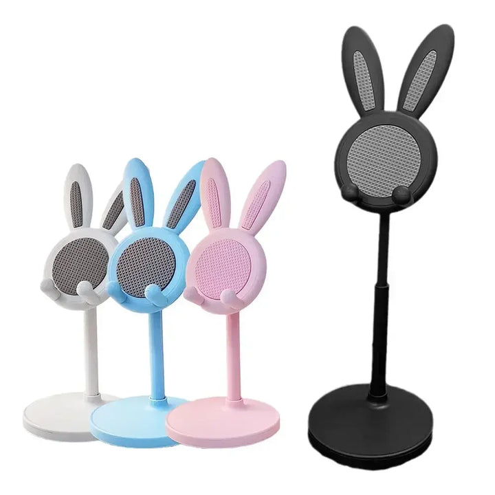 Cell Phone Stand,Angle Height Adjustable Bunny Phone Stand for Desk,Cute Rabbit Phone Holder Stand for Desk Mobile universal