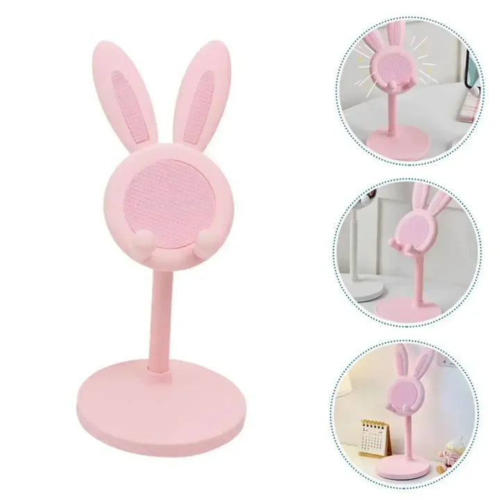 Cell Phone Stand,Angle Height Adjustable Bunny Phone Stand for Desk,Cute Rabbit Phone Holder Stand for Desk Mobile universal