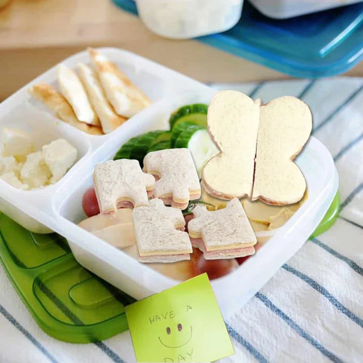 Sandwich Cutters Set for Children Food Cookie Bread Mold Maker Fruit and Vegetable Shapes Cutting Mould Baking Tools for Kids