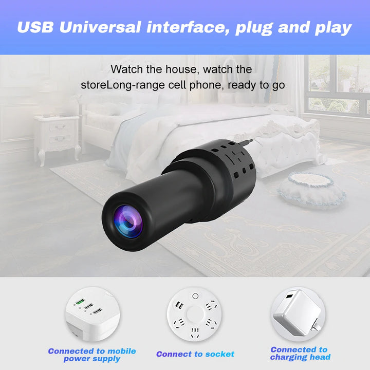 HD 1080P Mini WiFi Camera Indoor Safety Security Surveillance Camera Human Night Vision Remote Viewing Detection Video Recorder