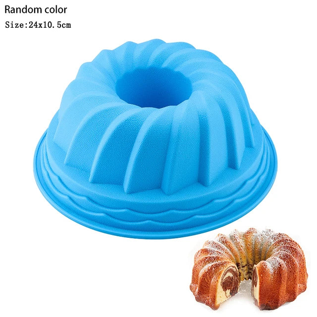 3D Shape Random Color Silicone Pastry Cake Mold DIY Baking Dessert Mousse Cake Baking Tools Art Cake Baking Tray Tool Model