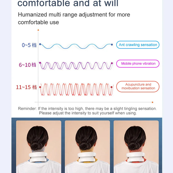 Neck Massage Machine 4 Head And Neck Protection Heating Machines Breathing Light Vibration Hot Compress Cervical Spine Machine