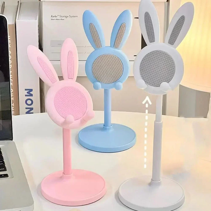 Cell Phone Stand,Angle Height Adjustable Bunny Phone Stand for Desk,Cute Rabbit Phone Holder Stand for Desk Mobile universal